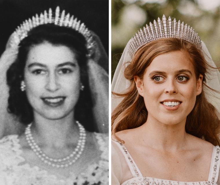Erzsébet királynő valami kölcsön valami régi királyi tiara esküvői hagyományok