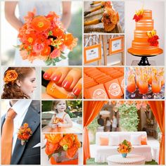 Esküvői színek papaja narancs dekoráció