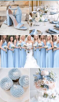 Esküvői színek világos kék esküvői torta